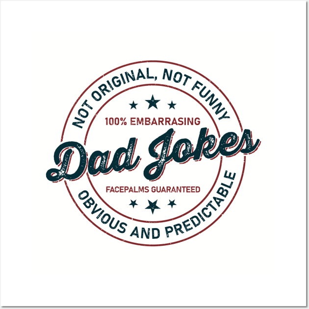 Vintage Dad Jokes Wall Art by RetroDivision